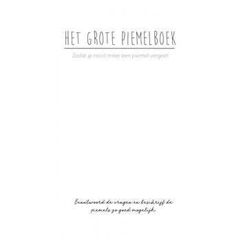 Het Grote Piemelboek (Paperback) bij Singel 344
