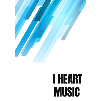 Notenschrift- Notenbalken- I Heart music (A5) Allets comfort (Paperback) bij Singel 344