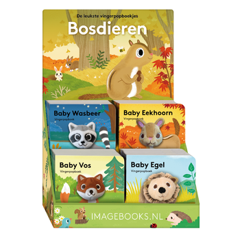 Display vingerpopboekjes Bosdieren 4Tx4E bij Singel 344