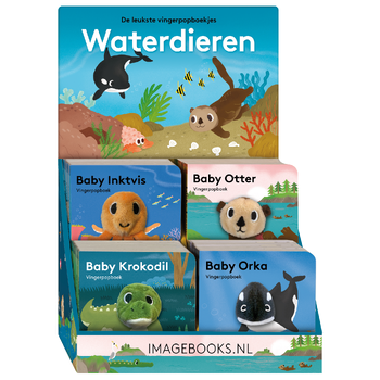 Display Vingerpopboekjes Waterdieren - 4 x 4 exemplaren bij Singel 344