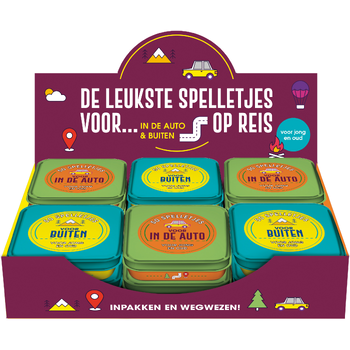 Display 50 spelletjes voor op reis - 3 x 4 ex. bij Singel 344