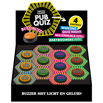 Display Pubquiz met buzzer 4 x 3 ex. bij Singel 344
