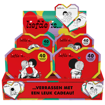 Display Liefde is… hartendoosjes 4 x 3 ex. (Toy) bij Singel 344