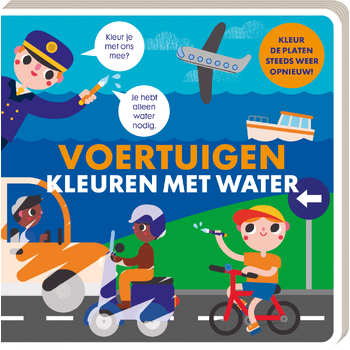 Kleuren met water - Voertuigen (Board book) bij Singel 344