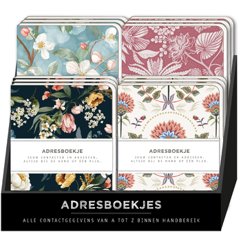 Display adresboekjes 4 x 5 ex. bij Singel 344