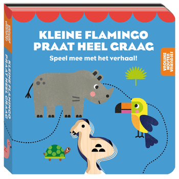 Vrolijke houten vriendje - Kleine flamingo praat heel graag (Hardback) bij Singel 344
