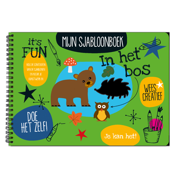 Mijn sjabloonboek - In het bos (Hardback) bij Singel 344