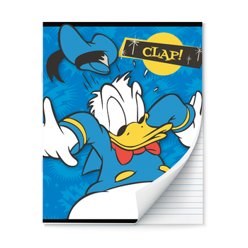 Donald Duck A5 schrift lijn 3 ex. 2 designs- 23 - 24 (Paperback) bij Singel 344