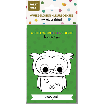Party Party 6 Wiebelogen Kleurboekjes - Bosdieren (Paperback) bij Singel 344