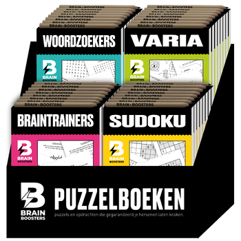 Display Brainbooster puzzelboeken 4 x 8 ex. (Toy) bij Singel 344