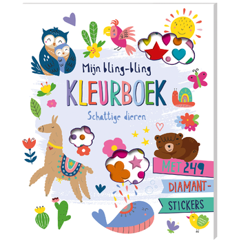 Mijn bling-bling kleurboek - Schattige dieren (Paperback) bij Singel 344