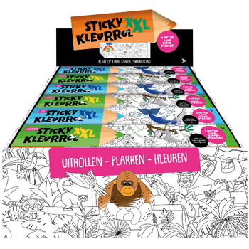 Display Sticky kleurrollen XXL - 2 x 6 ex. (Toy) bij Singel 344