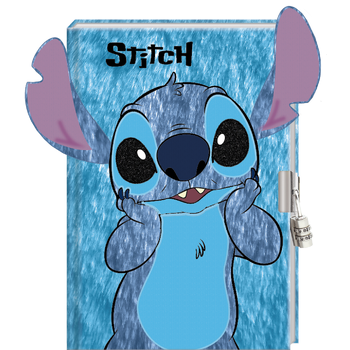 Dagboek met slot - Stitch pluche (Hardback) bij Singel 344