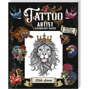Tattoo Artist kleurboek - Wilde dieren (Paperback) bij Singel 344