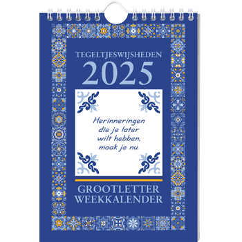 Grootletter Tegeltjeswijsheden weekkalender - 2025 (Spiral bound) bij Singel 344