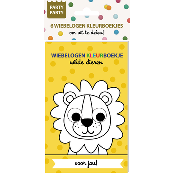 Party Party 6 Wiebelogen Kleurboekjes - Wilde dieren (Paperback) bij Singel 344