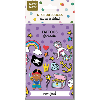 Party Party 6 Tattoo boekjes - Fantasie (Paperback) bij Singel 344