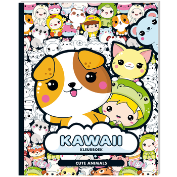 Kawaii Kleurboek - Cute Animals (Paperback) bij Singel 344