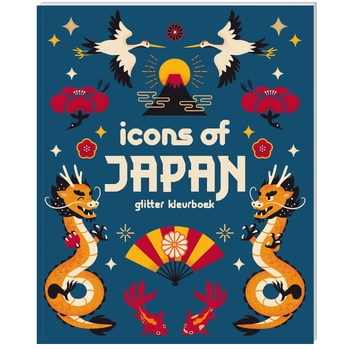 Glitter kleurboeken voor volwassenen - Icons of Japan (Paperback) bij Singel 344