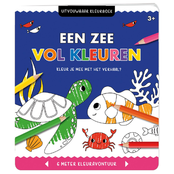 Uitvouwbaar kleurboek - Een zee vol kleuren (Paperback) bij Singel 344