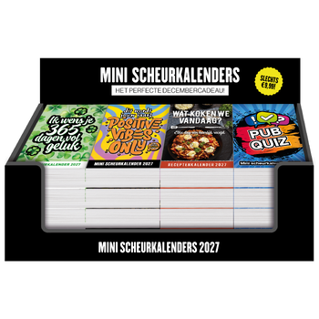 Display mini scheurkalenders 4 x 4 ex. - 2027 (Toy) bij Singel 344
