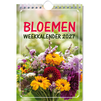 Bloemen weekkalender - 2027 (Spiral bound) bij Singel 344