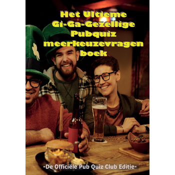 Het Ultieme Gi-Ga-Gezellige Pubquiz meerkeuzevragen boek (Hardback) bij Singel 344