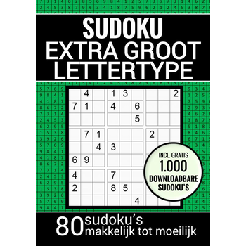 Puzzelboek voor Slechtzienden, Ouderen, Senioren, Opa en Oma: Sudoku Grootletter Type XL/XXL (Paperback) bij Singel 344