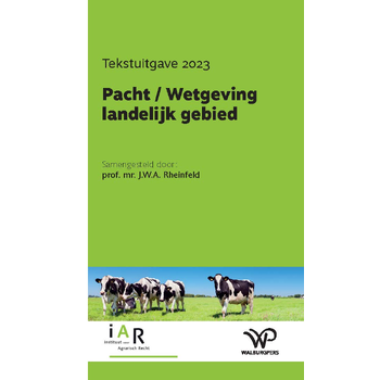 Pacht / Wetgeving landelijk gebied (Paperback) bij Singel 344