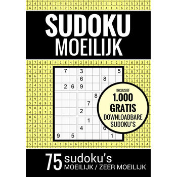 Sudoku Moeilijk / Sudoku Zeer Moeilijk - Puzzelboek: 75 Moeilijke Sudoku Puzzels voor Volwassenen en Ouderen (Paperback) bij Singel 344