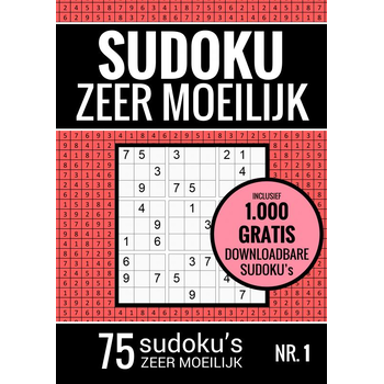 Sudoku Zeer Moeilijk - Puzzelboek: 75 Zeer Moeilijke Sudoku Puzzels voor Volwassenen en Ouderen (Paperback) bij Singel 344
