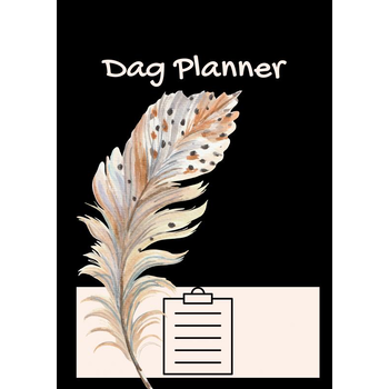 Dagplanner - Werkplanner - A4 - Boho - Veer - Zwart - Ongedateerd. (Paperback) bij Singel 344