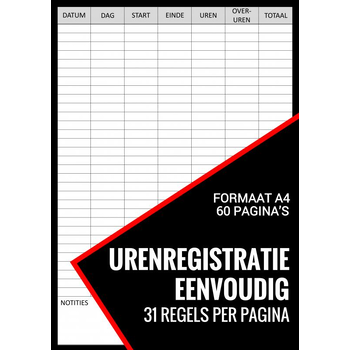 Uren Registratie Eenvoudig - Urenregistratie Boekje voor Personeel, Medewerkers, Werknemers, ZZP-ers, Freelancers (Paperback) bij Singel 344