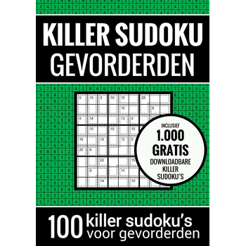 Sudoku Medium: KILLER SUDOKU - Puzzelboek met 100 Puzzels voor Gevorderden (Paperback) bij Singel 344