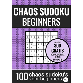 Sudoku Makkelijk: CHAOS SUDOKU - nr. 1 - Puzzelboek met 100 Makkelijke Puzzels voor Volwassenen en Ouderen (Paperback) bij Singel 344