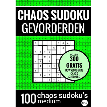 Sudoku Medium: CHAOS SUDOKU - nr. 5 - Puzzelboek met 100 Medium Puzzels voor Volwassenen en Ouderen (Paperback) bij Singel 344