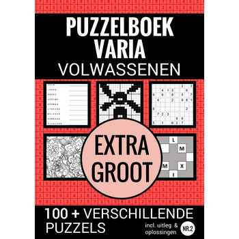 Boek Cadeau - Puzzelboek Varia Extra Groot - NR. 2 - voor Ouderen, Slechtzienden, Senioren, Opa en Oma (Paperback) bij Singel 344