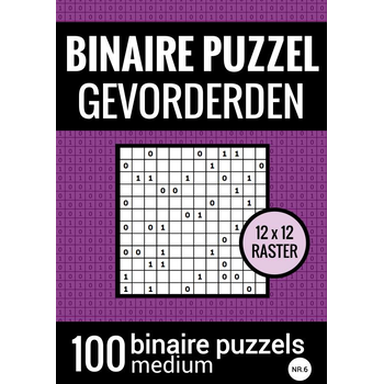 Binaire Puzzel Medium voor Gevorderden - Puzzelboek met 100 Binairo's - NR.6 (Paperback) bij Singel 344