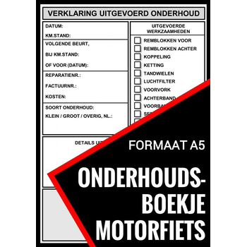 Onderhoudsboekje Motorfiets - Universeel Reparatie Boek (Paperback) bij Singel 344