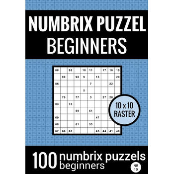 Puzzelboek met 100 Numbrix Puzzels voor Beginners - NR.10 - Numbrix Puzzel Makkelijk (Paperback) bij Singel 344