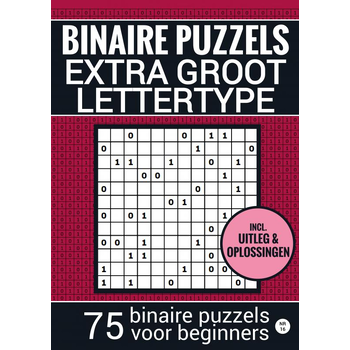 Puzzelboek Groot Lettertype - voor Ouderen, Slechtzienden, Opa, Oma, Senioren - NR.16 - Makkelijke BINAIRE PUZZEL (Paperback) bij Singel 344