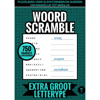 Puzzelboek voor Slechtzienden en Ouderen, van Makkelijk tot Moeilijk - Woord Scramble - Extra Groot Lettertype - Nr. 17 (Paperback) bij Singel 344