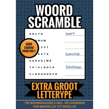 Boekcadeau voor Jou! - Woord Scramble - Extra Groot Lettertype (Paperback) bij Singel 344