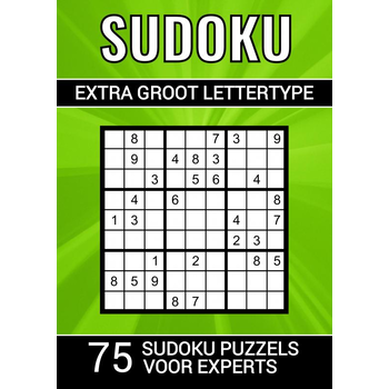 Sudoku Extra Groot Lettertype - 75 Sudoku Puzzels voor Experts (Paperback) bij Singel 344