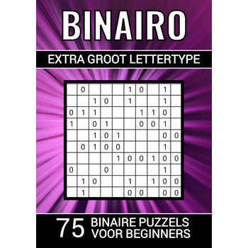 Binairo Extra Groot Lettertype - 75 Binaire Puzzels voor Beginners (Paperback) bij Singel 344