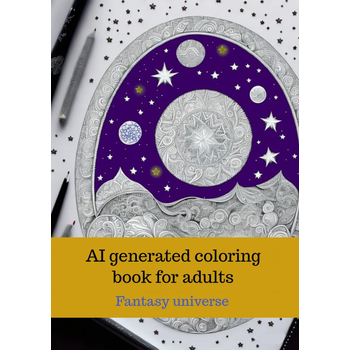 AI generated coloring book for adults (Paperback) bij Singel 344