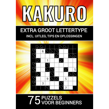 Kakuro - Extra Groot Lettertype - 75 Puzzels voor Beginners (Paperback) bij Singel 344