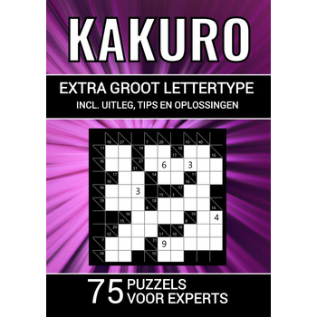 Kakuro - Extra Groot Lettertype - 75 Puzzels voor Experts (Paperback) bij Singel 344