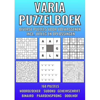 Varia Puzzelboek - Diverse Puzzels voor Volwassenen - Incl. Uitleg en Oplossingen - Nr. 41 (Paperback) bij Singel 344