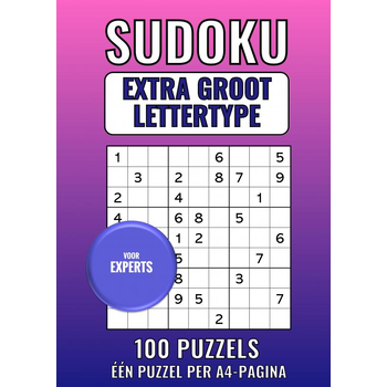 Sudoku Extra Groot Lettertype - voor Experts - 100 Puzzels - Eén Puzzel per A4-Pagina (Paperback) bij Singel 344